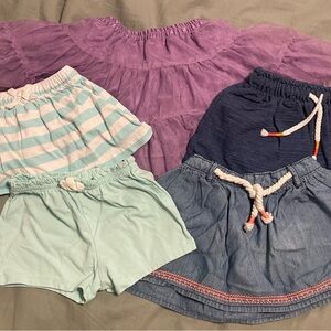 Kids Multi-Color Skirts, skirt and Shorts Set